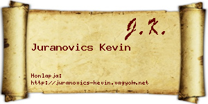 Juranovics Kevin névjegykártya