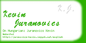 kevin juranovics business card